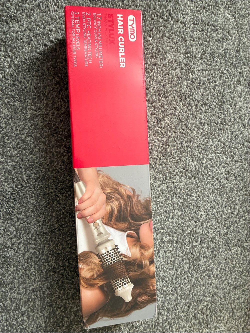 Styluxe Silver and Red Round Hair Curler